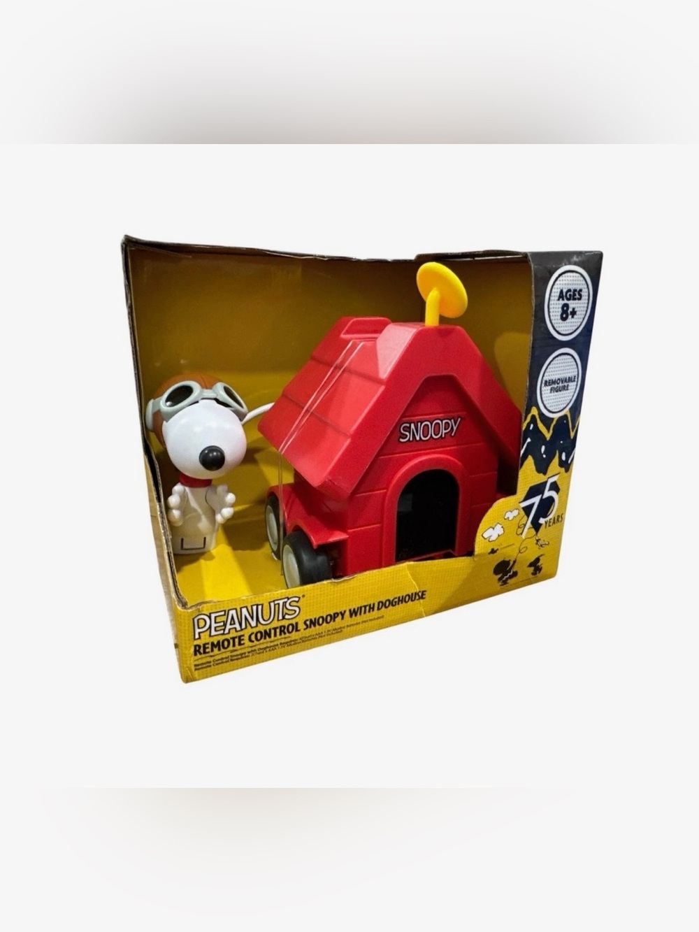 Peanuts Remote Control Snoopy With Doghouse Toy - Ages 8+ 27 MHz Moves Forward &
